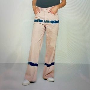 BDG pink tie dye puddle jeans NWOT